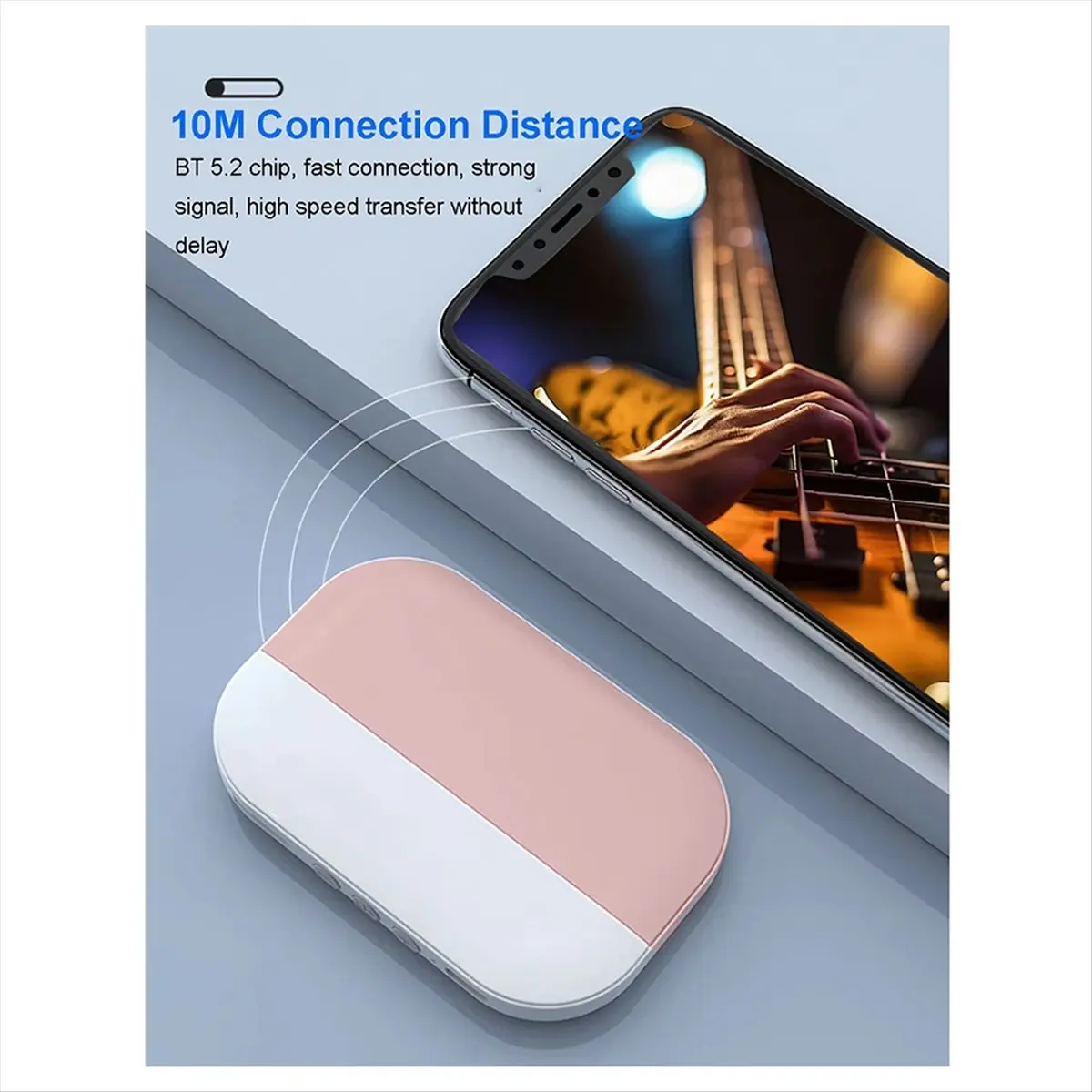 BaoBao-BT Alto-falante de condução óssea 360 graus estéreo baixo BT5.2 portátil sob o travesseiro alto-falante para dormir 20H resistência