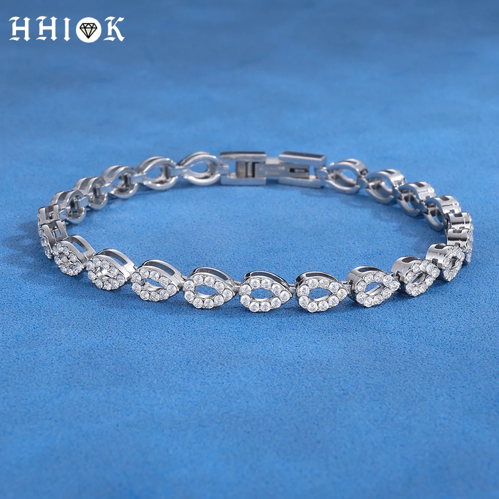 hhiok-316l-stainless-steel-zircon-bracelet-for-men-women-hollow-teardrop-waterproof-tennis-bracelet-hip-hop-fashion-jewelry-gift