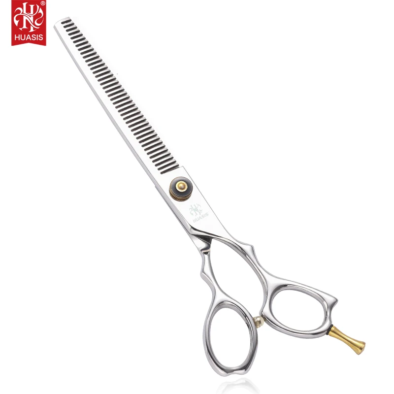 HUASIS HU12 7inch 40 Teeth Blender Texturizing Shear High Quality Japan 440C Thinning Scissors Free Shipping