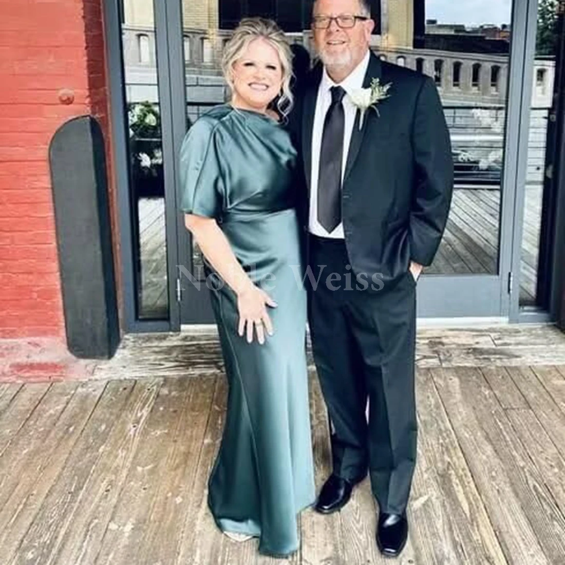 Elegant One-Shoulder Mermaid Evening Dresses Short Sleeves Prom Gown Customize