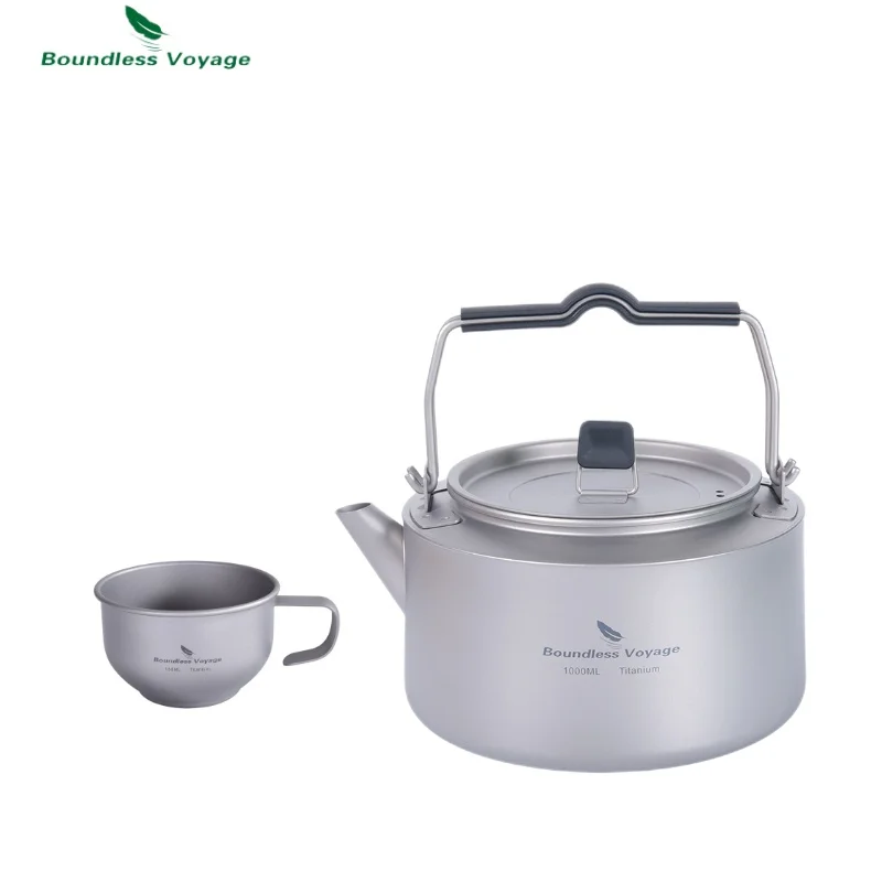 

Boundless Voyage Titanium Kettle 1L Teapot Outdoor Camping Ultra-light Portable Tea Cooker