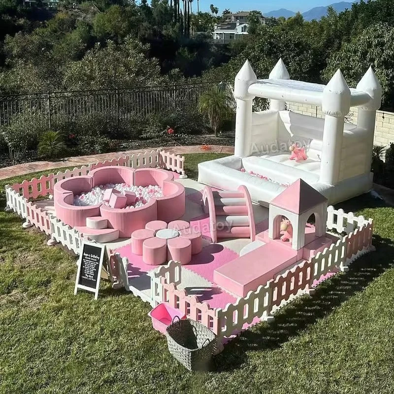 

Мобильная яма с цветочным шариком для девочек, мягкий игровой набор, индивидуальный размер, оборудование для аренды в помещении, для мероприятий в торговом центре