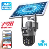 8MP 4K Solar Camera WIFI Wireless Outdoor PTZ IP Camera Security Protection Auto Tracking Smart CCTV Surveillance V380 Pro