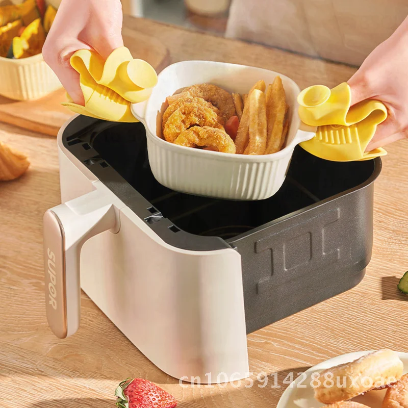 

Love Heart-Shaped Silicone Heat Insulation Hand Clip Non-Slip Kitchen Oven Gloves Anti-Scalding Bowl Clip High Temperature