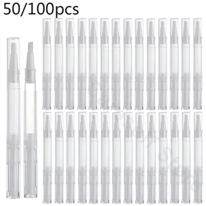 50/100pcs 3ml/5ml透明なツイストキューティクルオイルペン化粧品コンテナペンリップグロスチューブ付きの空のネイルオイルペン 12ベストセールスリップオイルコンテナ-9