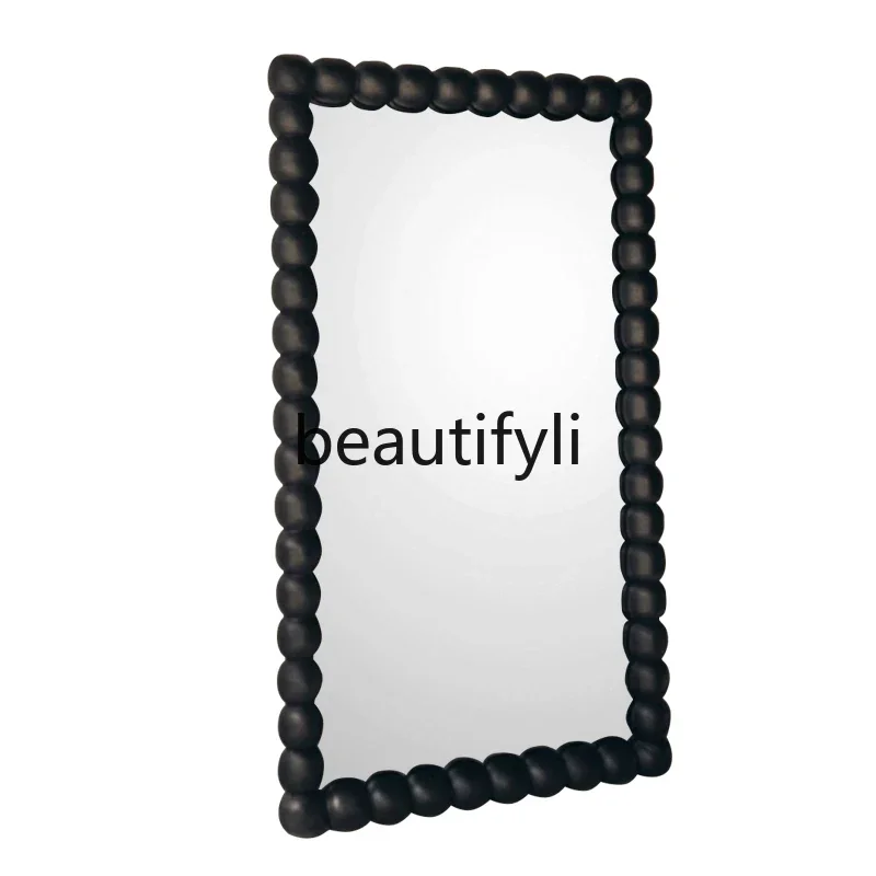 

1xzLiving room floor-to-ceiling mirror wall-mounted special-shaped full-body mirror wall-mounted household pearl full-length mir