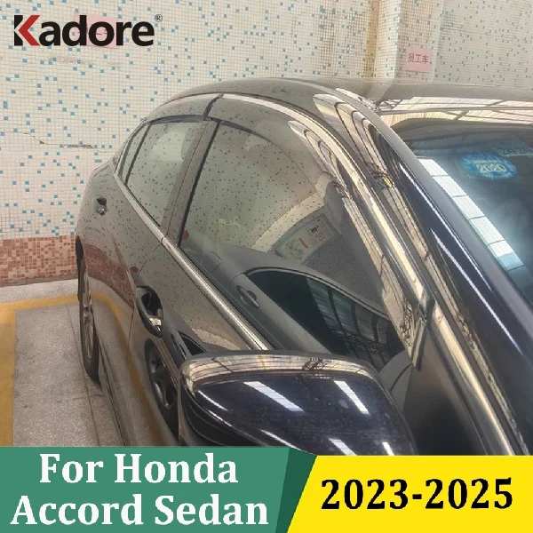 

For Honda Accord Sedan 2023 2024 2025 Car Window Visor Sun Guard Rain Vent Deflector Shield Cover Trim Accessories