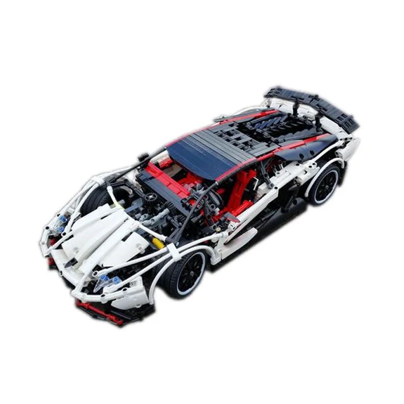 

MOC-2695 White Classic Supercar Assembly Building Block Car Model 2575 Parts Building Block Adult Kids Birthday Custom Toy Gift