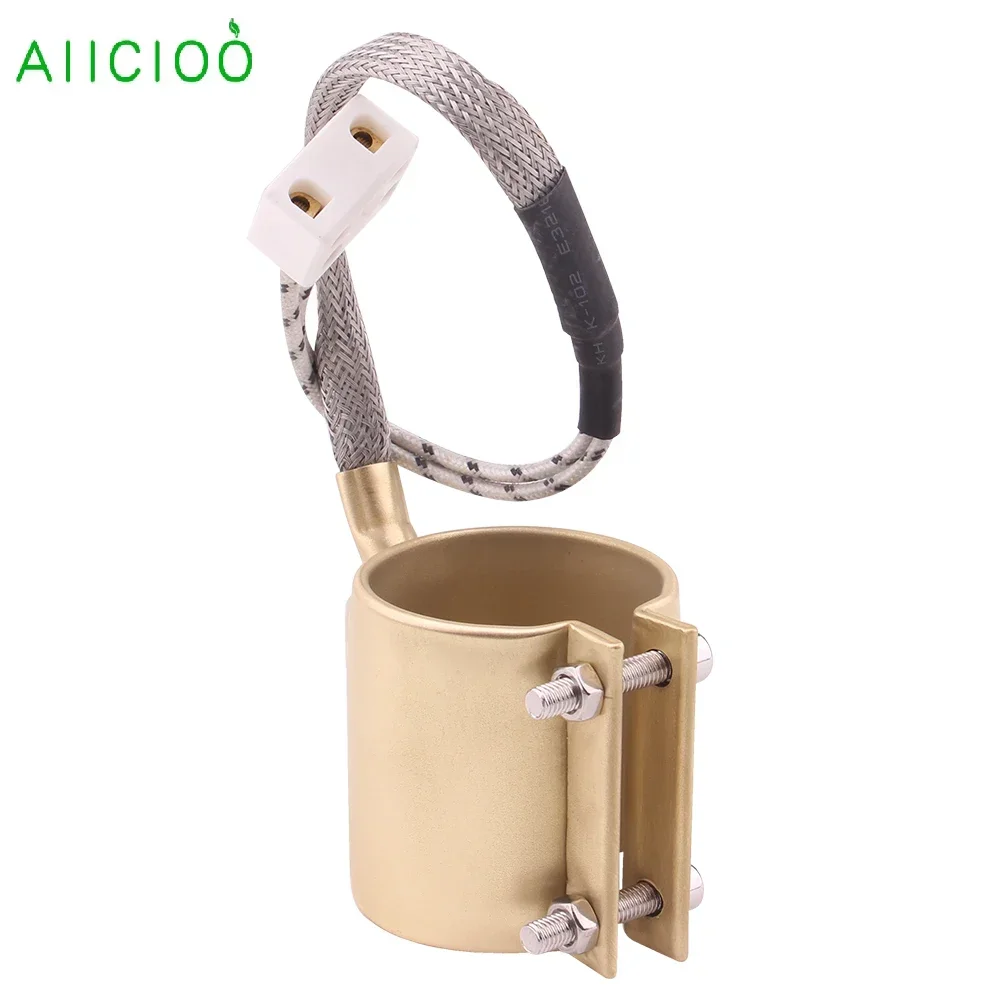 DERNORD 2PCS 220V Brass Nozzle Band Heater Electric Heating Ring Injected Mould Heating Element 42X35/42X40/42X50/42X60mm