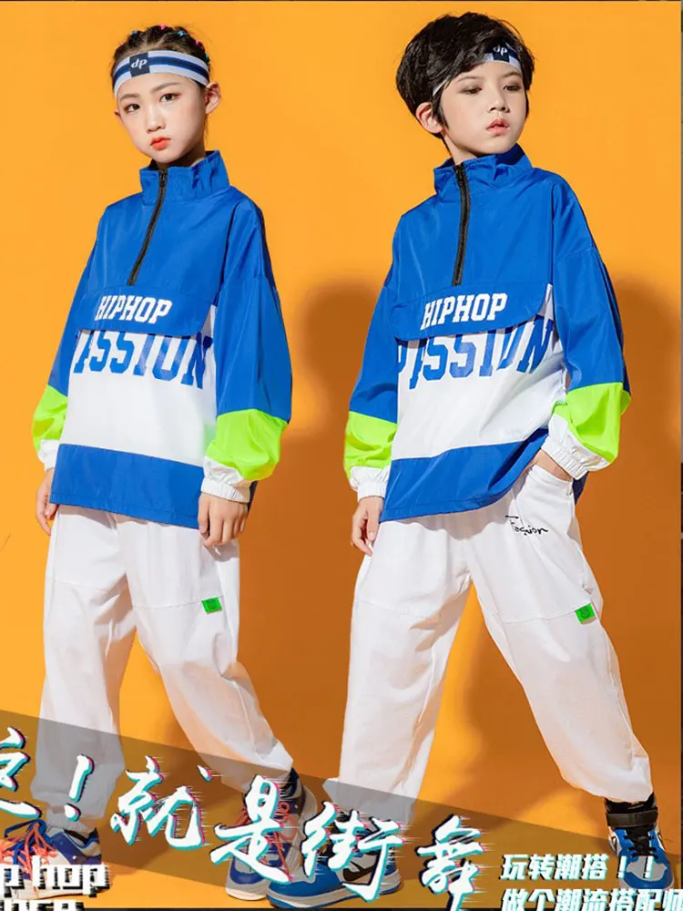 Girls Hip Hop Clothes Kid Crop Top Cargo Pants Boy Street Dance Costumes Children Jazz Outfits Kid Streetwear Costume Stage Wear