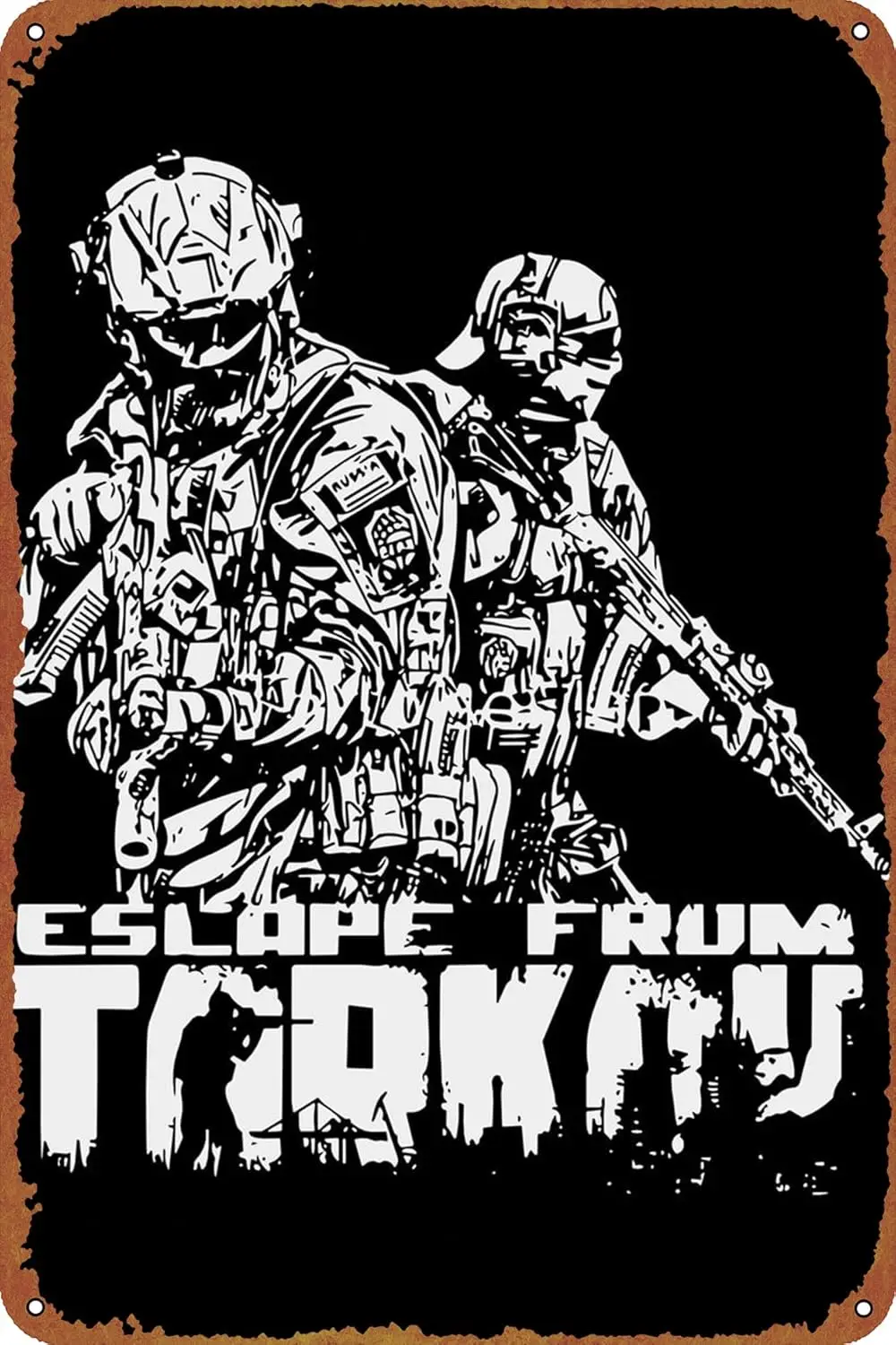 Escape from Tarkov game Game Poster Metal Plaque Tin Sign,Vintage Metal Pub Club Cafe bar Home Wall Art Decoration Poster Retro