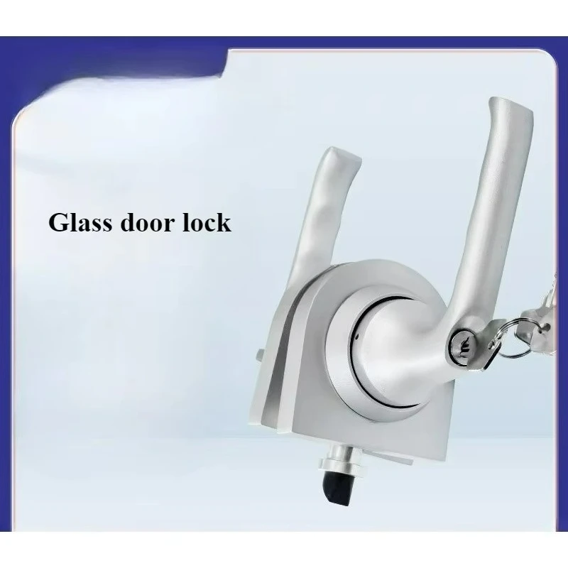Simple High Partition Glass Door Lock Office Glass Partition Handle Lock Bathroom Kitchen Single Tongue Door Lock