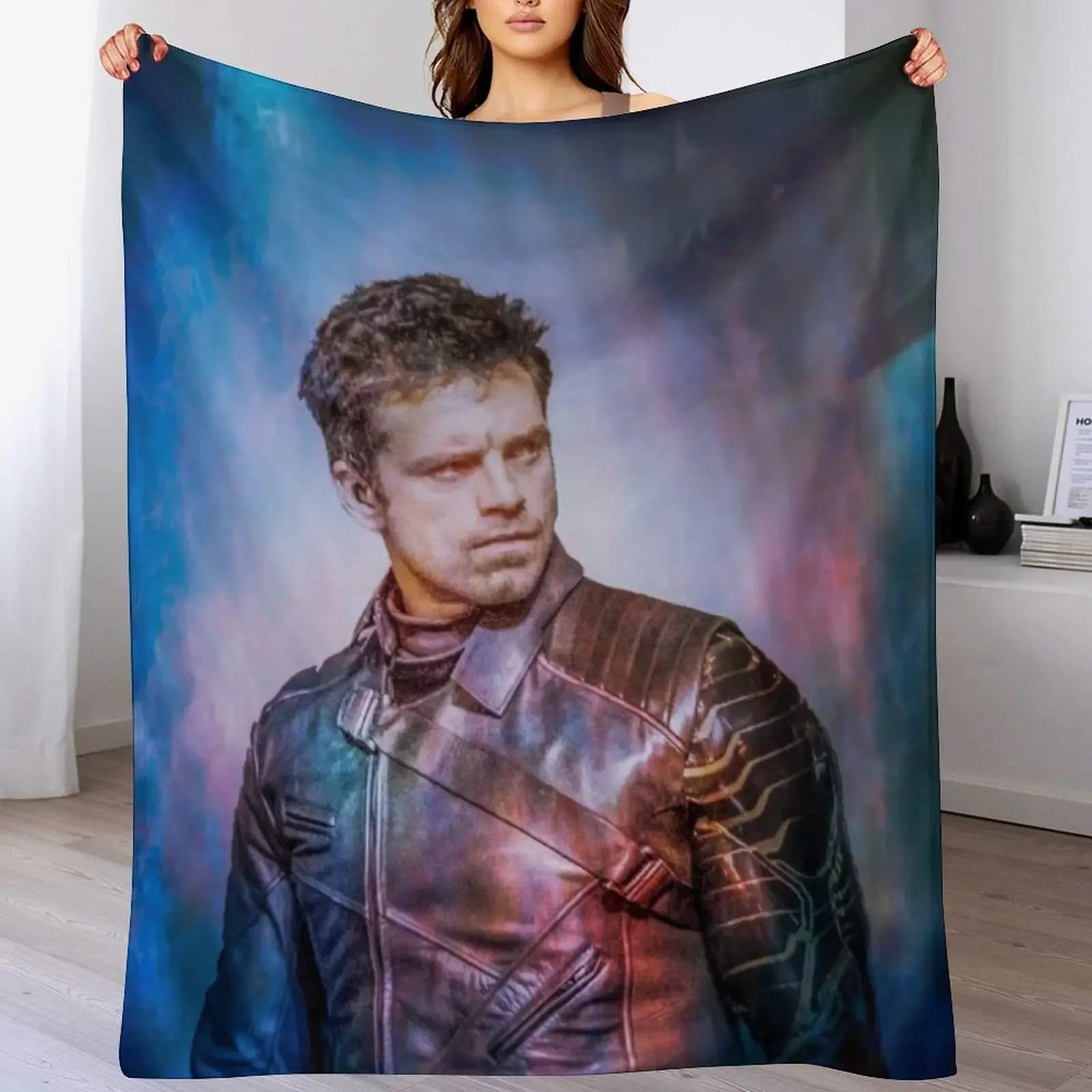 Bucky - Sebastian Stan Throw Blanket Thin Personalized Gift Blankets