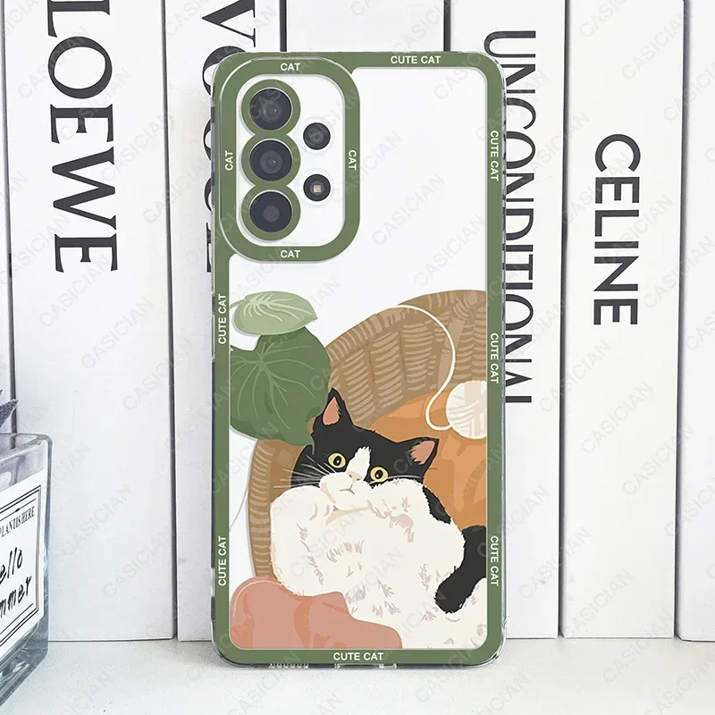 Чехол для Samsung Galaxy S20 Plus S21 FE S22 S23 S24 Ultra A53 A52 A54 A55 5G Различный стиль Cat Cover