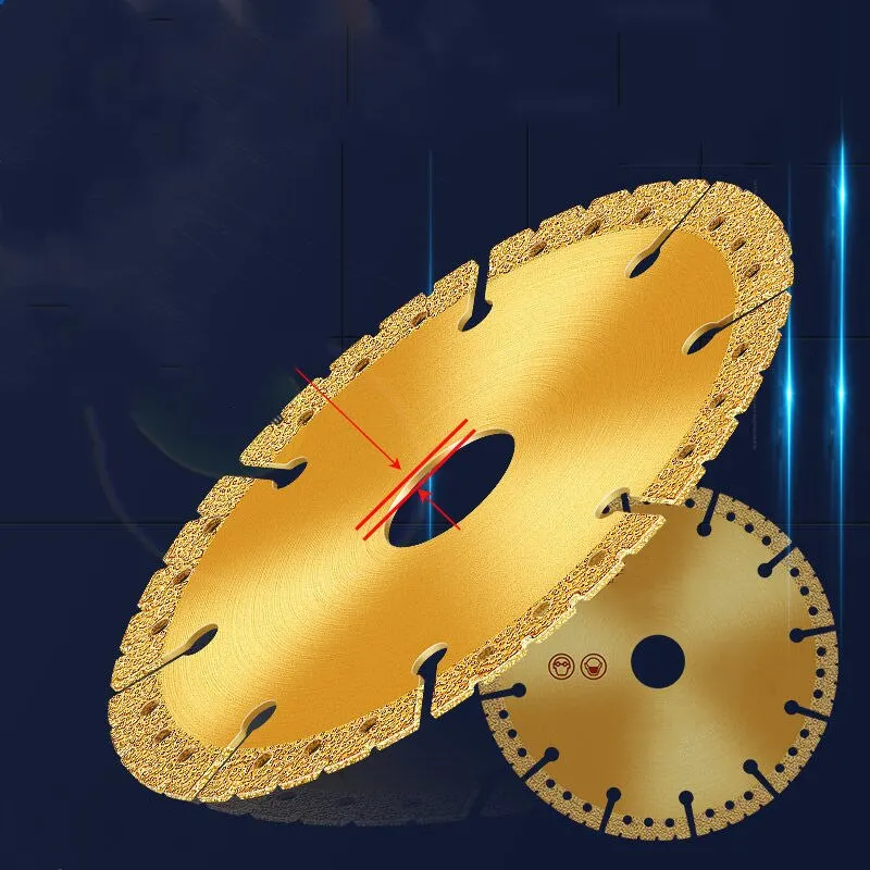 Vacuum Brazed Diamond Yellow Saw Blade 4.5 Inch Steel Metal Stone Cast Iron Reinforcing Steel Aluminium Multi-Purpose Power Tool