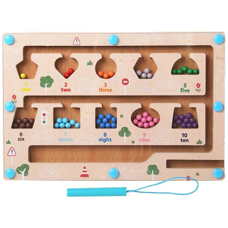 

Magnet Color And Counting Maze Montessori Toys Number Maze Color Matching Maze Board Educational Toys Wooden Counting Fine Motor