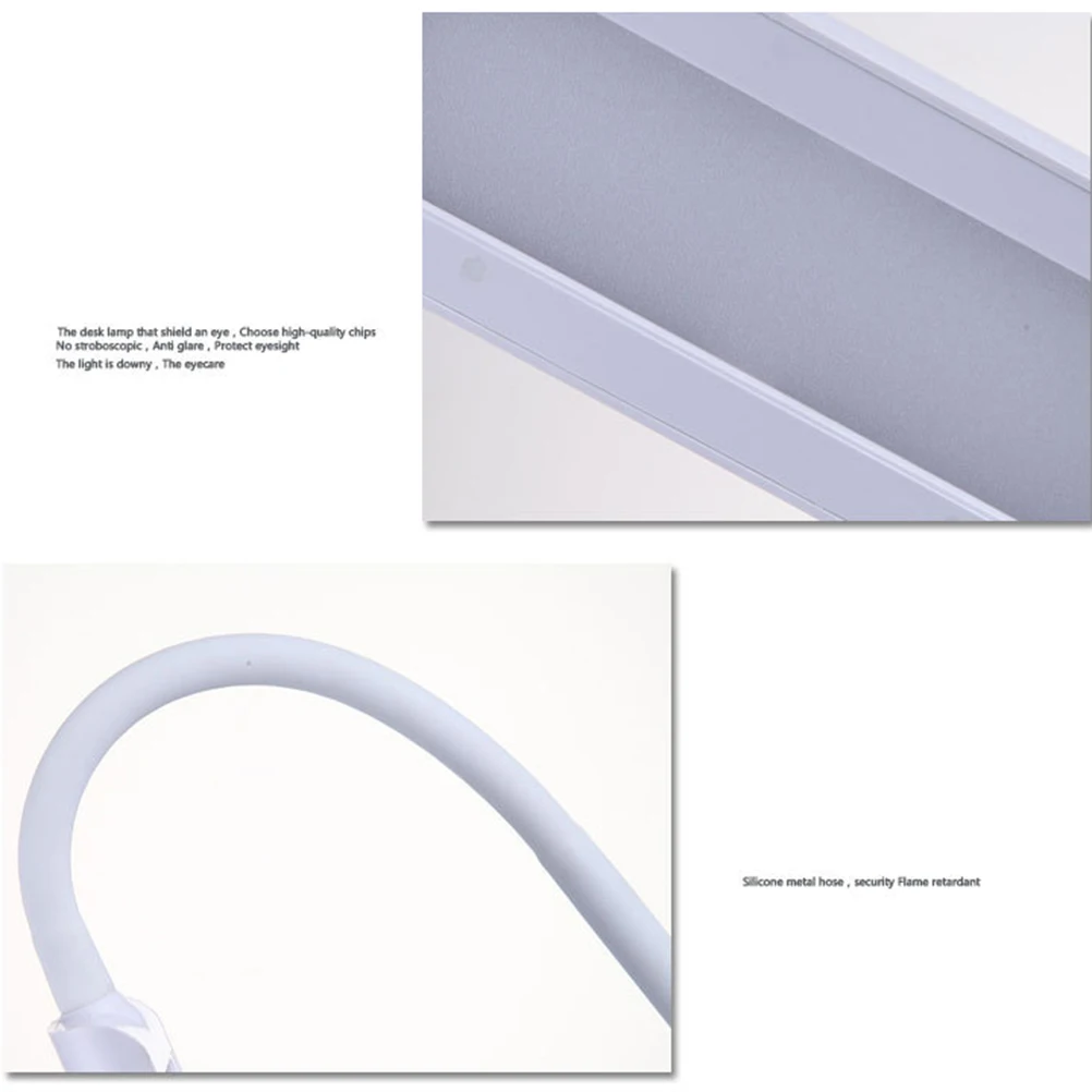 

Dimmable Touch LED Night Light Clip on Desk Lamp Eye Protection Book Light Table Bedside Reading Lamp Energy