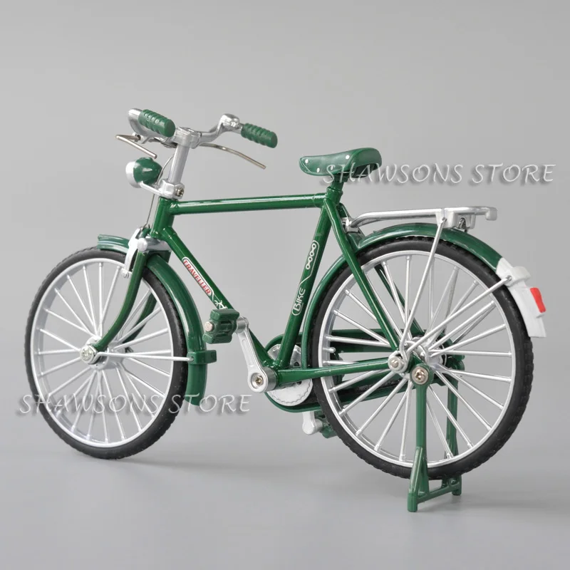 Escala 1:10 modelo de metal fundido retrô bicicleta brinquedos vintage urbano cidade bicicleta réplica em miniatura masculina colecionável