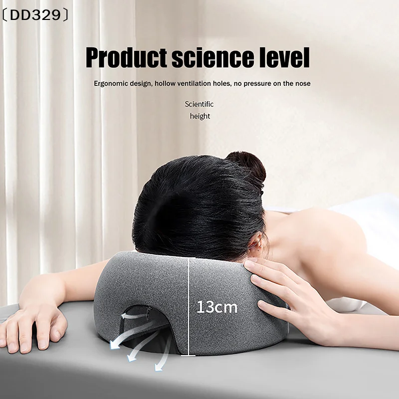 Adjustable Face Cradle Pillow Massage Table Memory Foam Salon Face Rest Hole Professional Spa Facial Bed Pillow Prone 〔DD329〕