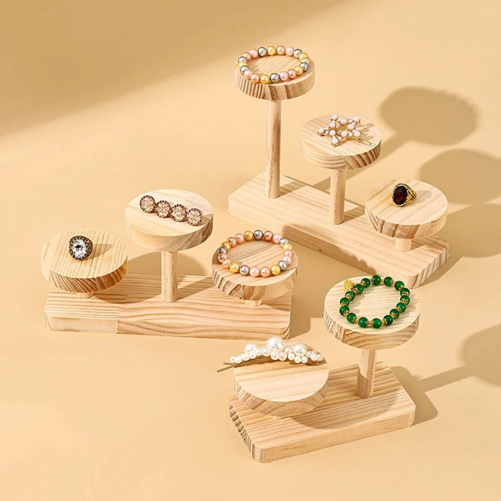 

Jewelry Bracelet Display Stand Organizer Wooden Ladder Shelf Versatile Bracelet Necklace Display Stand Organizer Decoration