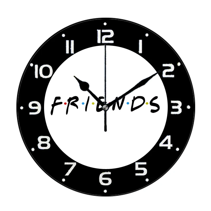 Custom Friends Central Perk for Living Room Home Decor Friends TV Show Round Wall Clock Big Silent Wall Clock Watch Bedroom Gift