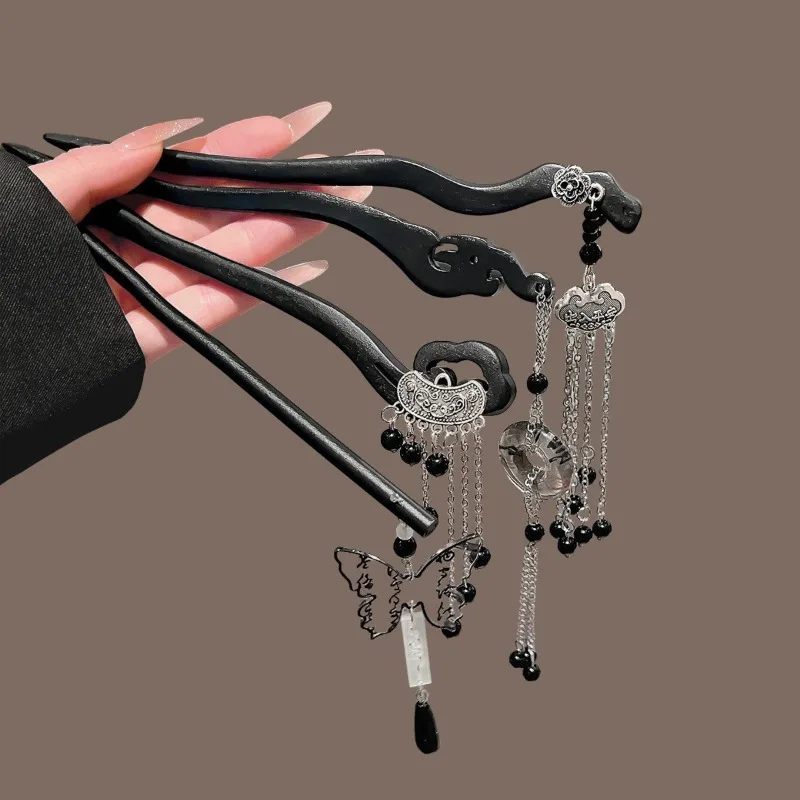 Chinese Style Hairpin Classy Hairclips new elegant Headwear for Women silver hair sticks design hair accessories view 3