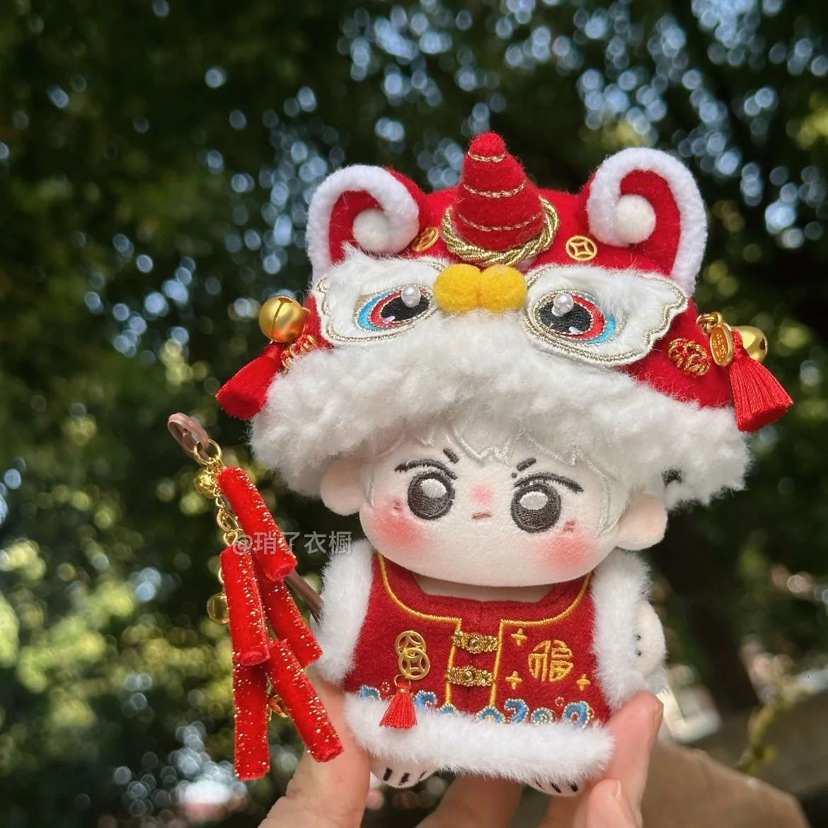 ชุดตุ๊กตาผ้าฝ้ายแบบดั้งเดิมสำหรับตรุษจีน ขนาด 10 ซม. ชุดตุ๊กตาปลาดาว อุปกรณ์แต่งตัวตุ๊กตา ของขวัญ