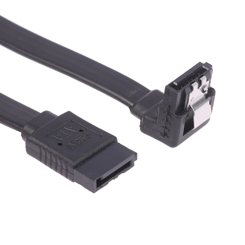 SATA III Cable For HDD CD Driver 6.0 Gbps 40cm 90 Degree Right-Angle Straight Cable With Locking Latch For SATA