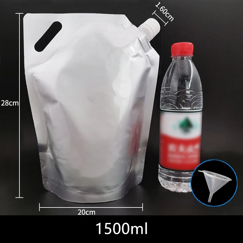 StoBag Wholesale Aluminum Foil Liquid Package Nozzle Drinking Bags Juice Beverage Milk Sealed Stand Up Storage Reusable Pouches