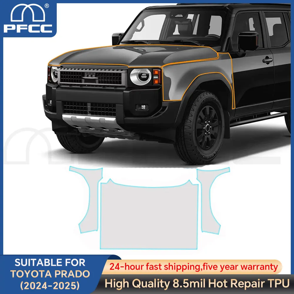 

For Toyota LC250 Prado 2024-2025 TPU Paint Protection Film Car Body Sticker Anti-scratch Protective 9Mil Pre-cut Car Clear PPF