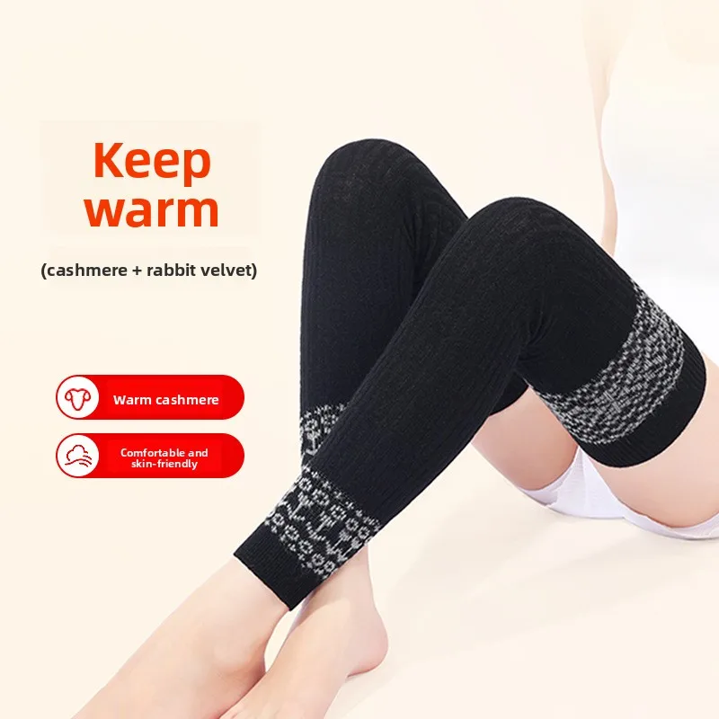 Cashmere Rabbit Velvet Knee Warmers for Elderly Cold Legs Joint Pain Cold Proof Leg Guards Men Women Winter Thermal Knee Pads