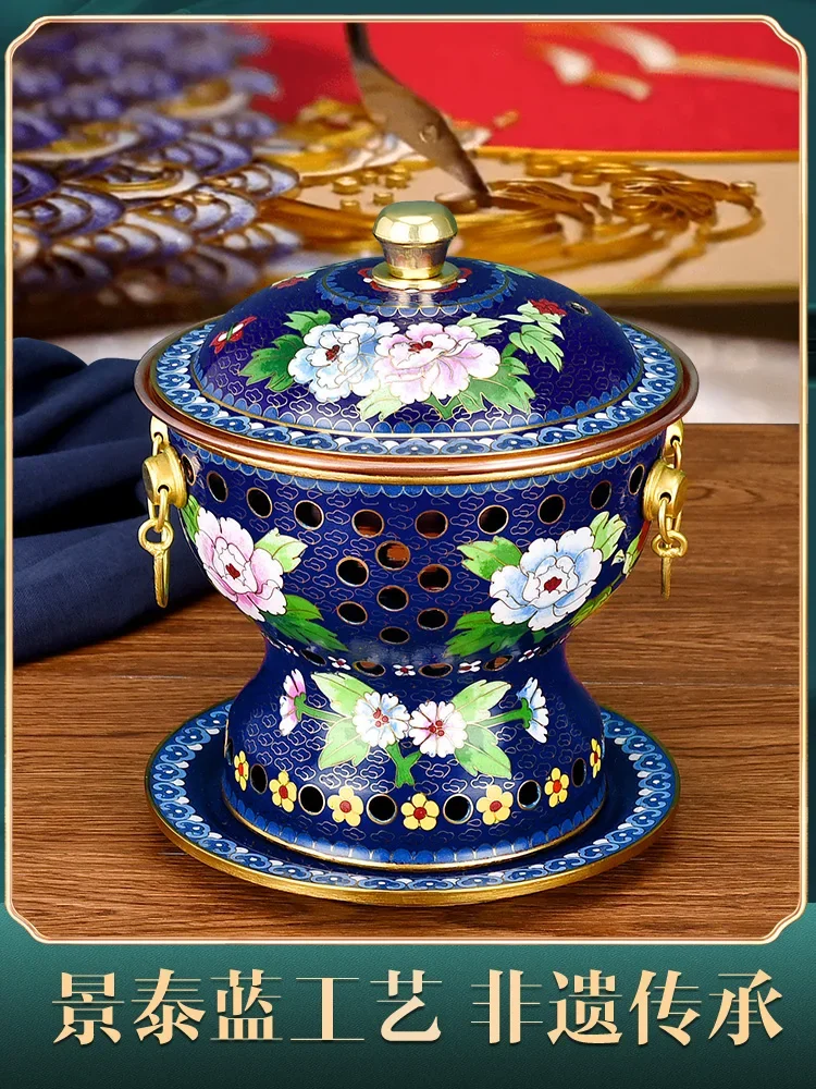 Cloisonne Process Copper Hot Pots: Single Pure Copper Pot, Healthy Uncoated, Special for Alcohol Use, Commercial Quality