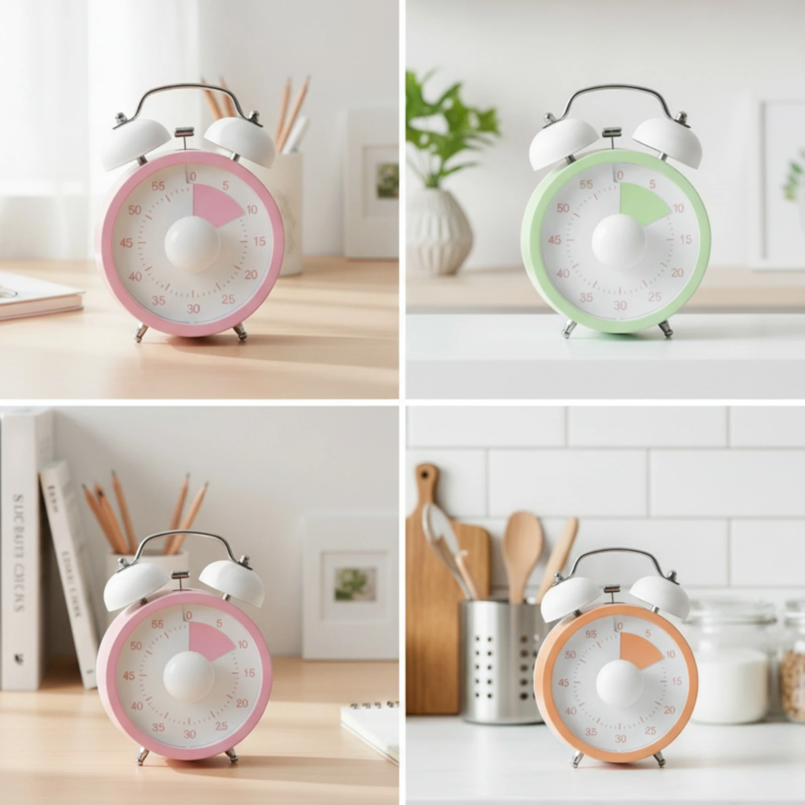 Desk Setup Requirements - Twin-Bell Timer Wind up Mechanical Timer