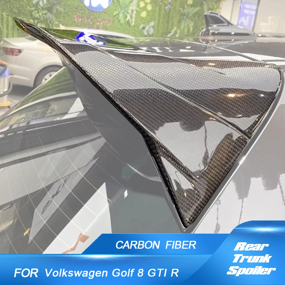 Carbon Fiber Rear Trunk Lip For Volkswagen VW Golf 8 MK8 GTI R 2021-2023 Hatchback Car Rear Roof Racing Spoiler Window Wing Lip