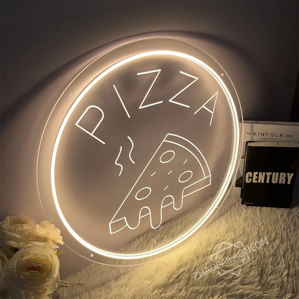 Sinais de néon de pizza como restaurante decorações de parede alimentado por usb sinais de néon em forma de pizza decorações de barra exibição de janela decoração de festa