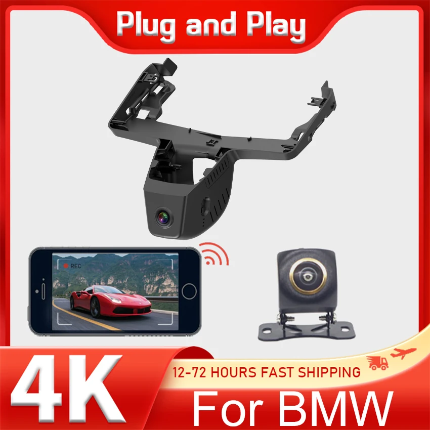 

Видеорегистратор 4K для BMW 5 серии i5 530i 540i G60 2024 2025 2026, видеорегистратор UHD, управление через приложение, видеорегистратор Plug&Play в стиле OEM