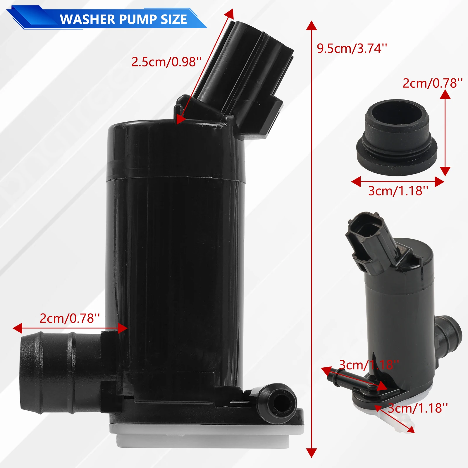 Car Windshield Washer Pump Wiper Water Jet Motor With Rubber Washer F75Z-17664-BB For Lincoln Aviator Navigator Mercury Montego