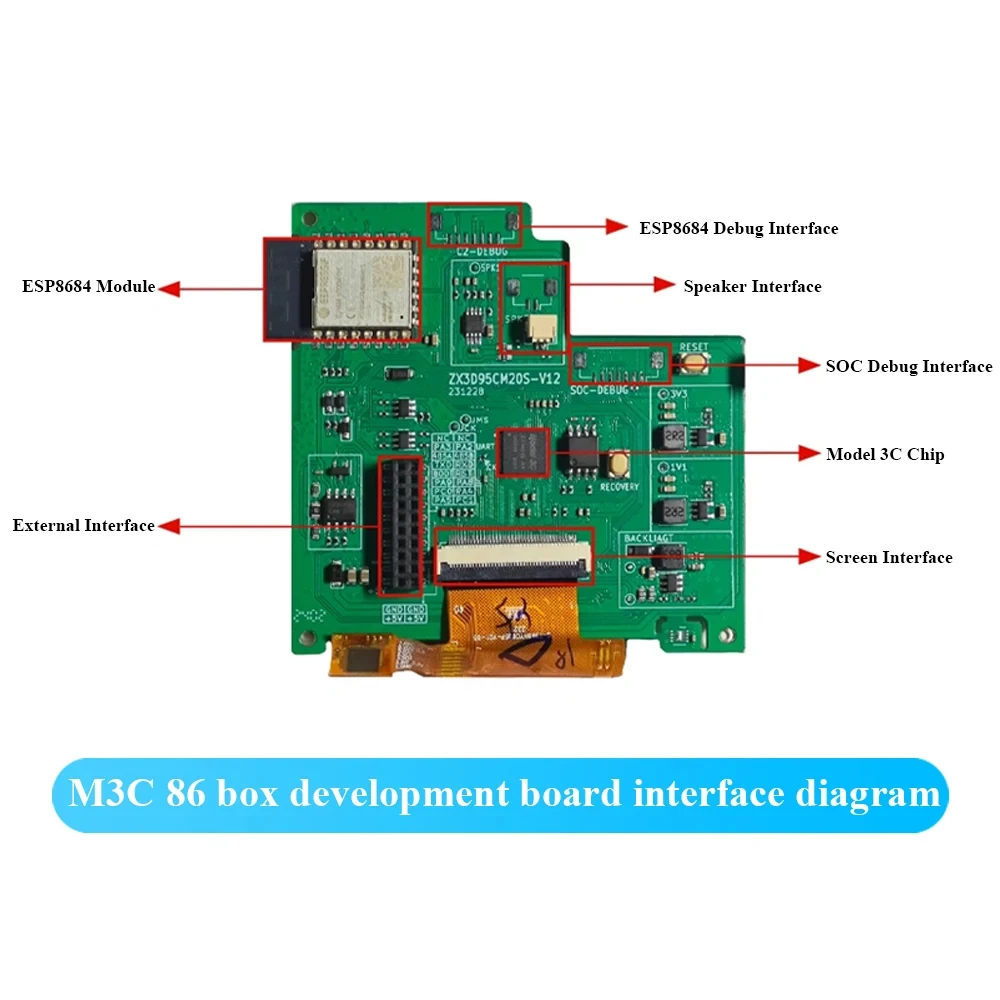 ESP32 C2 Development Board 4 Inch Touch Display Panels RISC-V MCU Wifi BT Module 480*480 4M PSRAM 16MB Flash RS485 SPI ESP8684