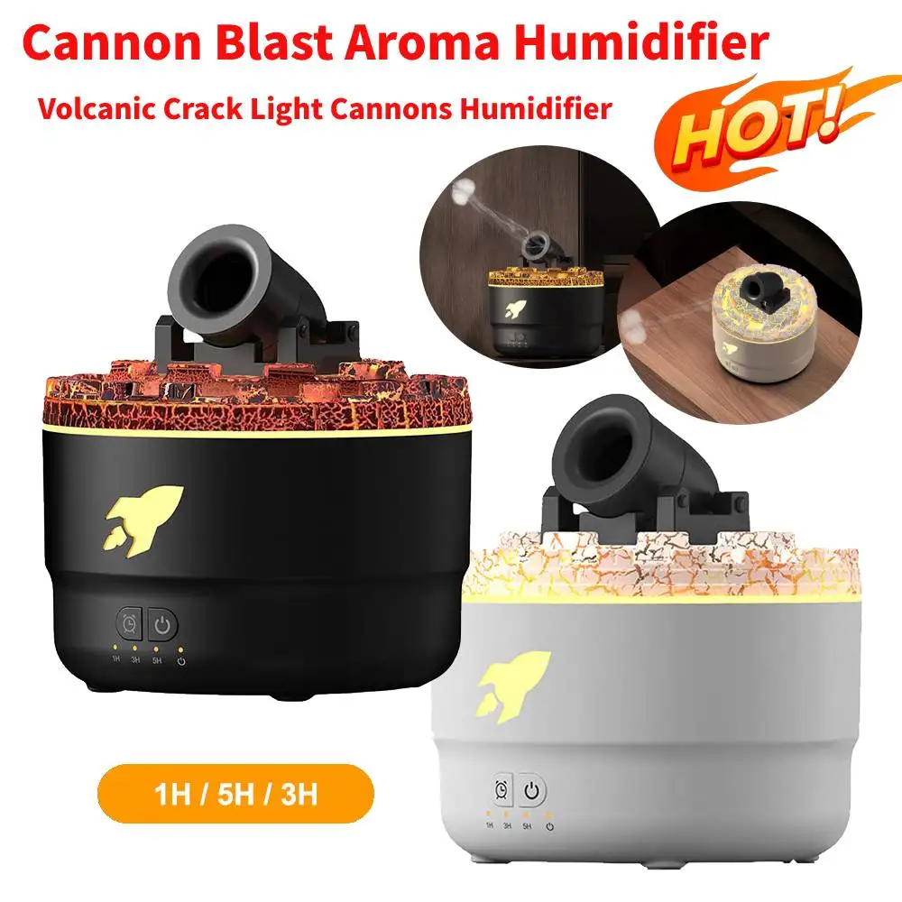 Volcanic Crack Light Cannons Humidifier Air Humidifier Fire Essential Oil Diffuser Aromatherapy Cannon Blast Aroma Humidifier