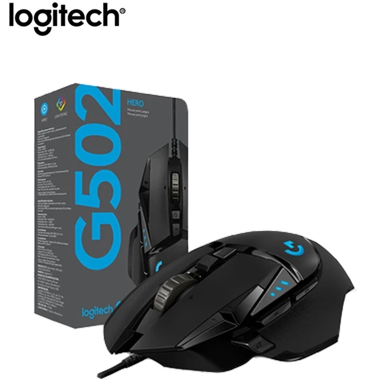 

Logitech G502 HERO RGB Professional Gaming Mouse 25600DPI Programming Mouse Adjustable Light Synchronizatio For Mouse Gamer