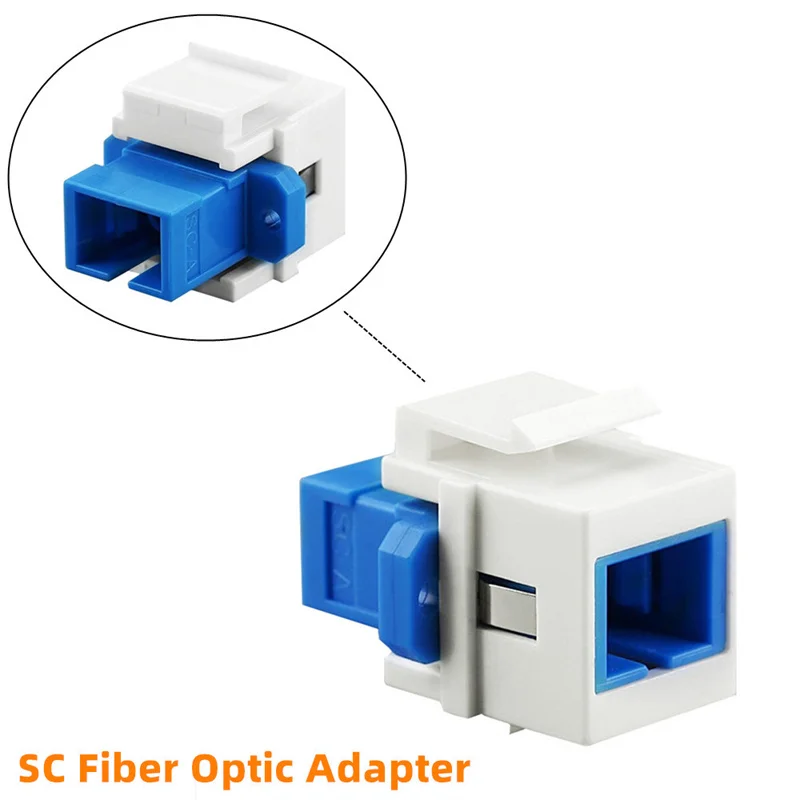 SC Fiber Optic Adapter SC to SC  F/F Keystone Coupler for Wall Plates Patch Panels, Surface Mount Boxes