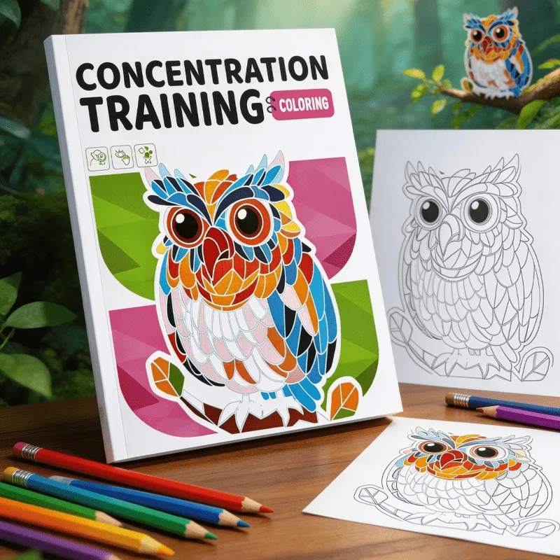 Children's Fun Coloring Book,  48 Pages with Colorful Pages and Number Instructions, Interactive Activity Coloring Book