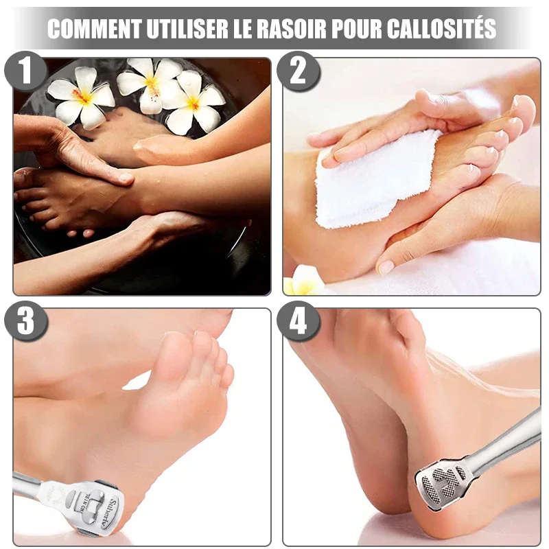 1 قطعة الفولاذ المقاوم للصدأ باديكير القدم الصلب مزيل الجلد الميت القاطع ماكينة حلاقة المتقلب باديكير الكالس شفرة أدوات العناية بالجسم اكسسوارات #6