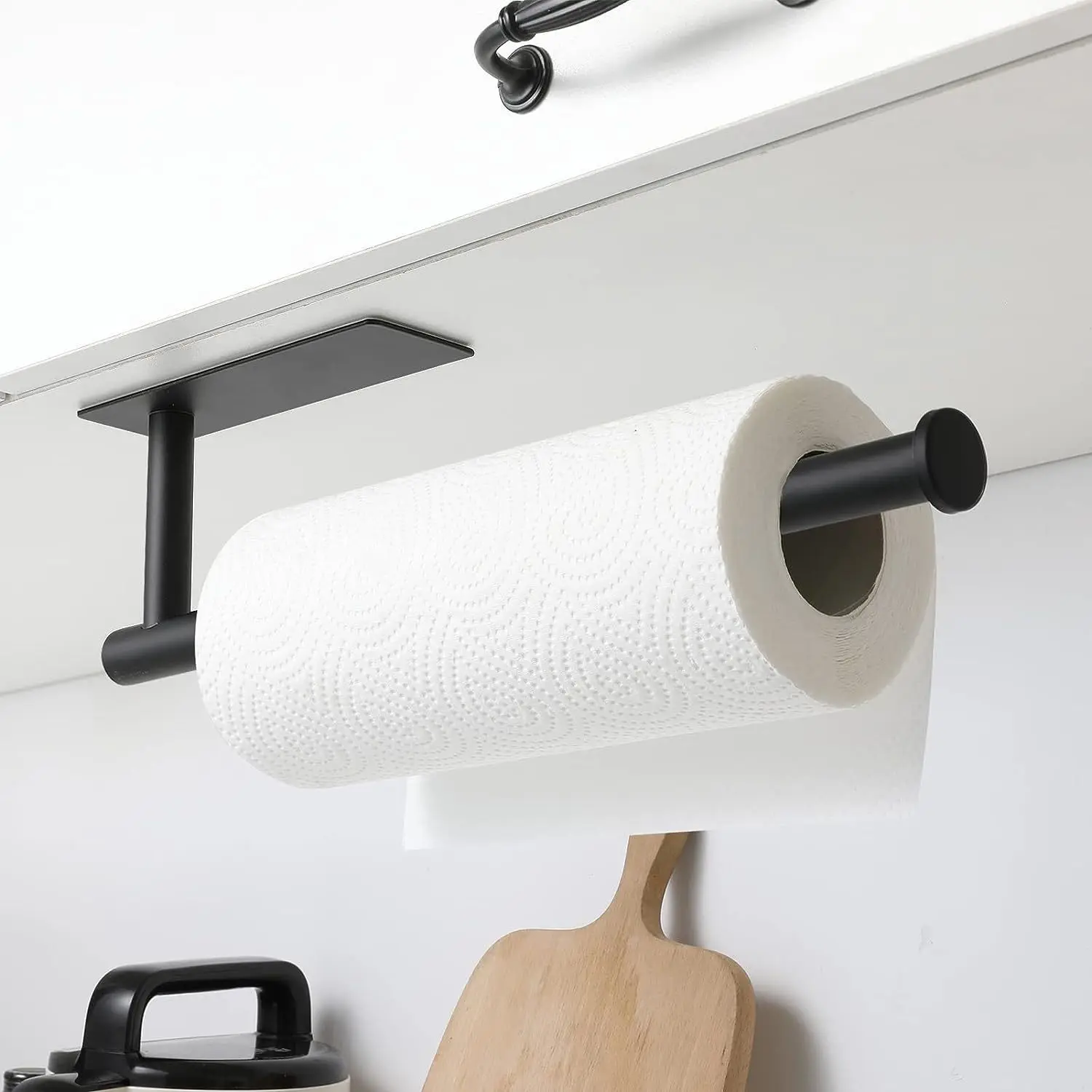 

Cabinet Kitchen Stainless Steel Tissue Holder No-Drill Bathroom Toilet Paper Rack Wall-Mounted Bathroom Roll Paper Holder