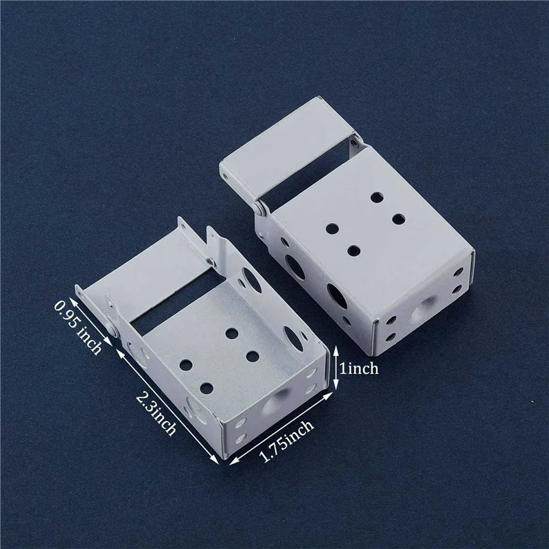 B03C-8 Stück Blindhalterungen 2 Zoll Low Profile Box Montagehalterung für Kopfschiene (weiß)