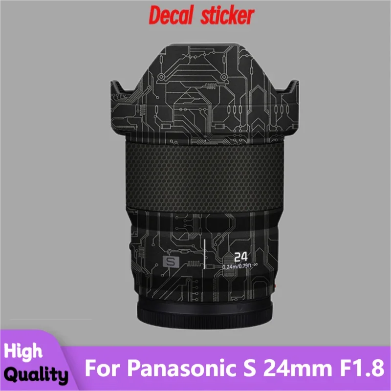 Naklejka ochronna naklejka na folię winylową i zabezpieczającą przed zarysowaniem Panasonic S 24mm F1.8 etui ochronne S24 F \ 1.8