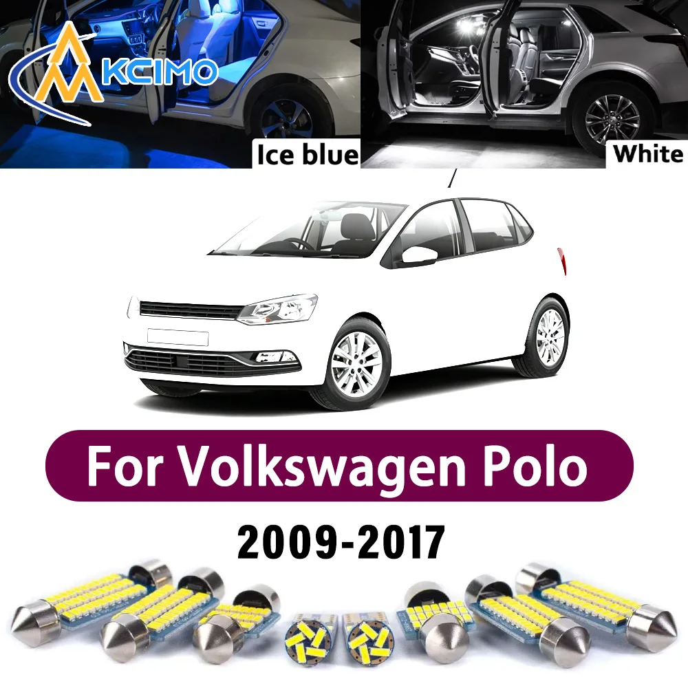 

Super Bright LED Interior Lamp Kit For Volkswagen Polo 6R 6C 2009-2017 Error Free Canbus Trunk Reading Mirror Light Bulbs