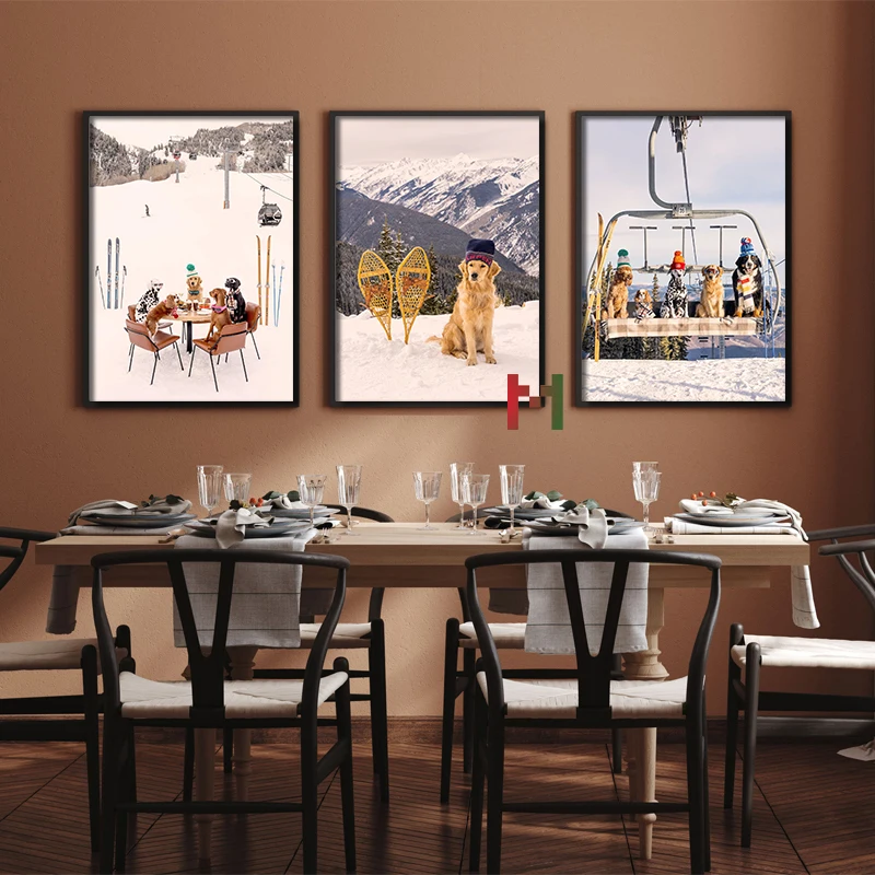 Aspen Ski Resort Skiing Winter Poster Canvas Printing Luxury Lifestyle Wall Art Decor Club Home Room Bar Skiing Wall Decoration