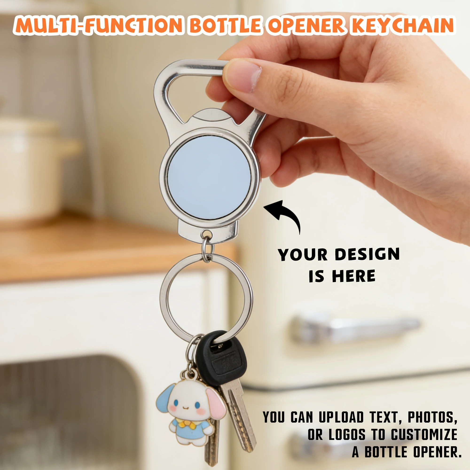 Custom Photo Keychain, Personalized Gift for Couples