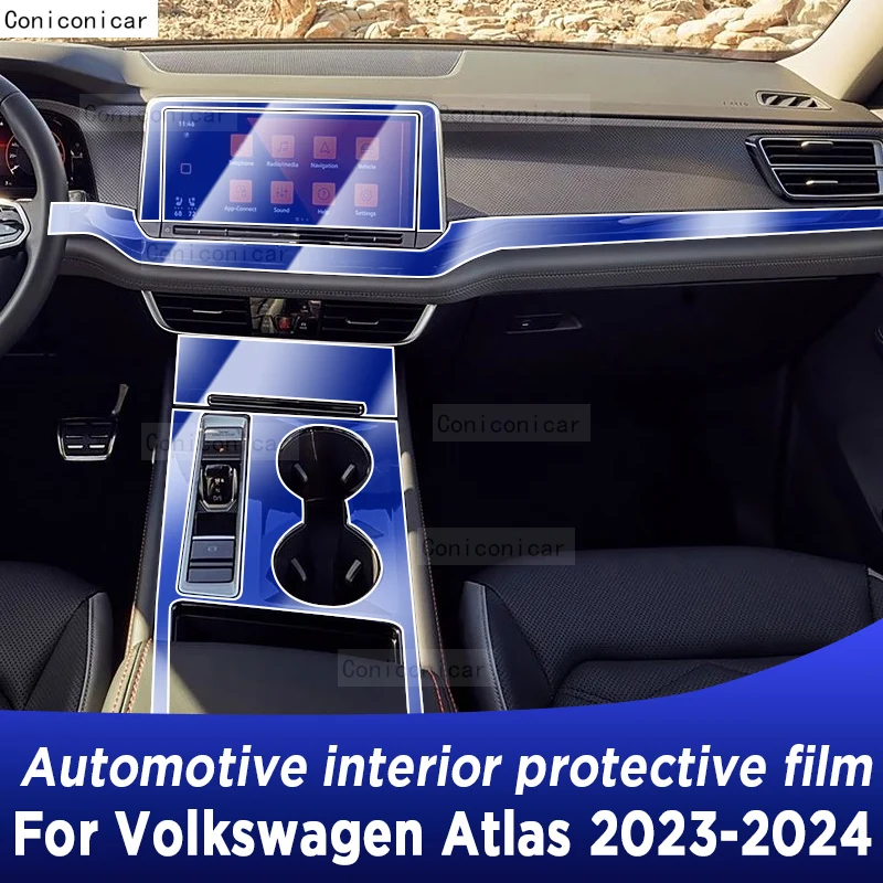 For VOLKSWAGEN ATLAS 2023 2024 Panel Dashboard Navigation Automotive Interior Protective Film TPU Anti-Scratch